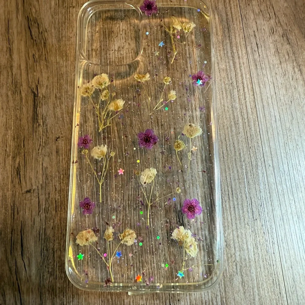 Floral Transparent Phone Case for IPhone 12 mini